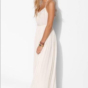 UO kimchi blue dove crinkle gauze maxi dress
